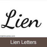 Lien Letters
